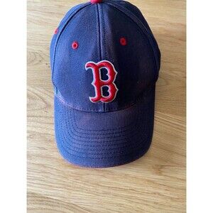 Boston Red Sox VISOR Navy Blue & Red MLB Hat Adult Adjustable Strapback